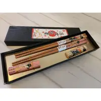 在飛比找蝦皮購物優惠-日本帶回 浮世繪筷+筷架（木質筷）日式經典限量彩繪圖