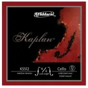 D'Addario Kaplan Cello Single D String 4/4 Scale, Medium Tension KS512