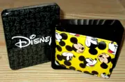 MENS DISNEY BUCKLE DOWN MICKEY MOUSE BIFOLD WALLET WITH METAL TIN GIFT BOX