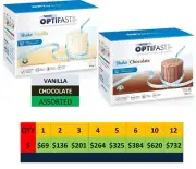 OPTIFAST VLCD SHAKE SACHETS 53G x 18 PK CHOOSE FLAVOUR, QUANTITY