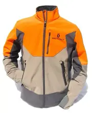 Cabela's INSTINCT Waterproof Windshear SoftShell Upland Tan Blaze Hunting Jacket