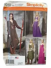 Simplicity Sewing Pattern 1010 Costume Fantasy Reenactment Misses Size 6-14