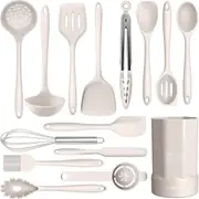 Dishwasher Safe Silicone Cooking Utensils Set - 446Â°F Heat Resistant for Nonstick Cookware