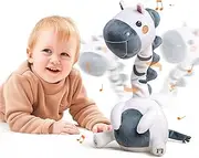 TUMAMA Dancing Talking Zebra Toy, Mimicking Twisting Electronic Soft Plush Toy with Record & Repeating What You Say, Singing Interactive Baby for Toddler Boys Girls Gifts