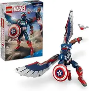 LEGO Marvel New Captain America Construction Figure, Super Hero Building Toy for 8+ Year Old Boys & Girls, Posable Avengers Action Figure with a Shield and Drone, Buildable Kids Toy for Fans 76296