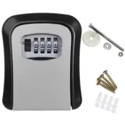 Wall Mount Key Lock Box 4 Digit Password Code Security Lock No Key for Home Offi