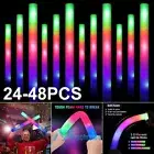 Bulk 3 Modes Light Up Foam Sticks LED Baton Wands DJ Party Flashing Glow Sticks
