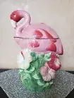 Ceramic Pink Flamingo Retro Cookie Jar Target Home Collection 2005 Tropical