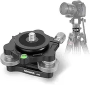 NEEWER Tripod Head Leveling Base Camera Leveler with Bowl Adapter, 3 Axis Wheel Metal Head with 3/8" Screw & Thread, +/-9° Precise Angle Adjustment for Macro Panoramic Photography, Max Load 33lb, LP66