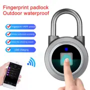USB Smart Padlock Fingerprint Lock APP Unlocking Anti-theft Security Padlock