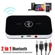 2 IN 1 Bluetooth 5.3 Audio Receiver Transmitter 3.5mm AUX+RCA 600mAh Battery Wi
