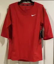 NEW Nike Baseball Red Short Sleeve Pullover Jacket Size Small