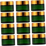 Healeved Piece Travel Face Cream Eye Cream Bottles Glass Containers Cap Refillable Empty Jars for Cosmetics Sunlight-protected Materials Easy to Use Stack