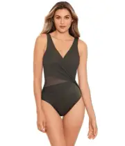 Miraclesuit Illusionists Circe One-Piece Swimsuit L21914 Womens Size US 14