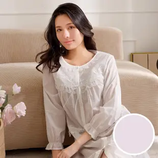 華歌爾睡衣-性感系列 M-L純棉浪漫全開襟洋裝(蓮藕粉) NNE12433PK