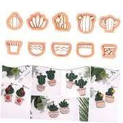 Cactus Polymer Clay Cutters - 10 pcs Clay Cutters for Earrings cactus A