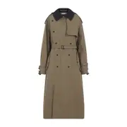 [Carven] Carven-Brown Ochre Ca307 Trench Coat-Donna 36 FR