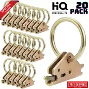 E-Track O Ring Tie-Down Anchors f/ E-Track TieDown System Heavy Duty Steel 20Pcs