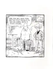 DAVE COVERLY SIGNED ORIGINAL SPEED BUMP PEN+INK DAILY 1997 POLLY WANT CRACKER