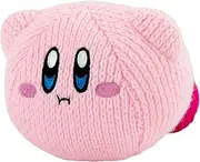 TOMY Nuiguru Knit Kirby Plush - Hovering Kirby Plushie - Knit Plushies - Collectible Stuffed Animals - Soft Cute Plushies and Kids Valentine's Day Gifts - 6 Inch