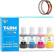 F570 Sublimation Ink, T49M Sublimation Ink Refill Bottles for EPSON SureColor SC F570 F170 Dye Sub Printers - Black, Cyan, Magenta, Yellow - 140ml/bottle