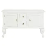 Queen Anne 2 Door 2 Drawer Sofa Table - White