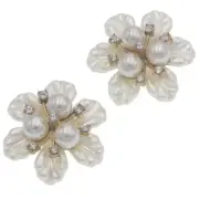 32mm Rhinestone Buttons Pearl Imitation Button Clothing Decor Craft Accessories