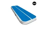 6m x 1m Air Track Inflatable Tumbling Gymnastics Mat - Blue White