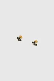 Celosia Studs in Gold with Black - CAMILLA AND MARC® C&M