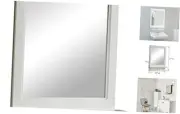 539916-WHT Concord Wall Mirror w/Shelf Wood Framed Living Room Bedroom
