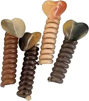 Coil Hair Ties for Women, Coiled Ponytail Holders, Cute Headwear Set for Braids Formal Events Wedding Buns Workout Ballet Cheerleading