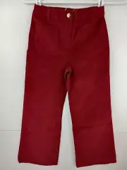 Jacadi Paris 8A Girls Dark Red Flare Leg Ribbed Corduroy Pants NWT $69