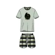 Mens Official AFL Collingwood Magpies Size S-5XL Short Check Pyjamas PJS Set