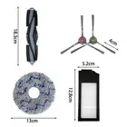 Replacement Brushes and Filters for For Ecovacs For Deebot X1 For Turbo Model