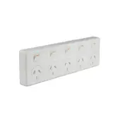 Trader Puma PUBIG5 - 5 Gang Fixed Power Point Double Pole 10A (White)