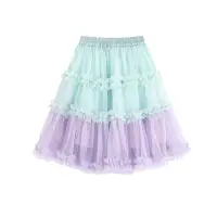 在飛比找蝦皮購物優惠-台灣現貨 藍紫色漸變紗裙  撞色拼接網紗裙 兒童裙子 公主裙