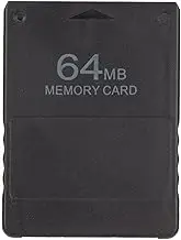 PS2 Memory Card 64MB High Speed Memory Card for Games FMCB V1.966 External Plug and Play Data Card for PlayStation 2 Game Console (Black)