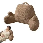 Fluffy Backrest Reading Pillow Neck Lumbar Support Chair Cushion with Arms