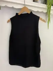 Next Stretchy Black Sleeveless Top Bnwt Uk 12