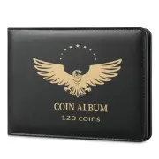 Coin Collection Holder Book for Collectors, PVC FREE, 120 Pockets Coin Collec...