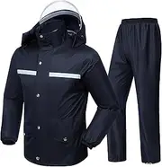 Motorcycle Raincoat Windproof Rain Jacket Reflective Riding Raincoat P Set