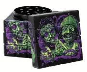 2.5 inches Creative Square Grinder, Creative Pattern Zombies Holding Joint