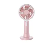 Mobile Phone Bracket Mini Fan Handheld Portable Fan - Pink