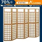 6-Panel Room Divider Trellis Solid Wood 242.5x180 cm Privacy Screen Home D 16481