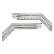 45° Angled Mud Flap Hanger - 2" Bolt Pattern - 30" Chrome