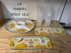 Novogratz Outdoor Home Melamine Taco Platter Serving Tray Chip Dip Cups X 11 New