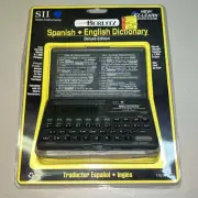NEW Seiko Electronic Translator Spanish English Dictionary SII Berlitz TR-2201