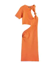 La Robe Brilho lurex-knit minidress FR32 Orange