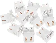 BAZEITFLOW 10pcs U-Shaped Fluorescent Lamp Socket Holder for Fluorescent Tube Light Lamp Holder Bracket Plastic Light Mounting Base for Commercial