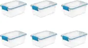 7.5 Qt Gasket Box, Stackable Storage Bin with Latching Lid and Tight Seal, Plast